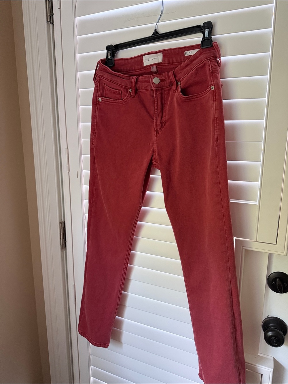 Dear John Straight-Leg Jeans in Brick Red